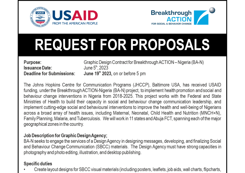 Request for Design Agency Proposals