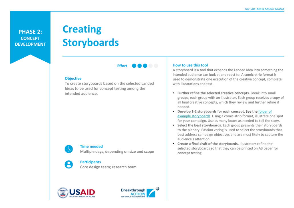 Creating Storyboards