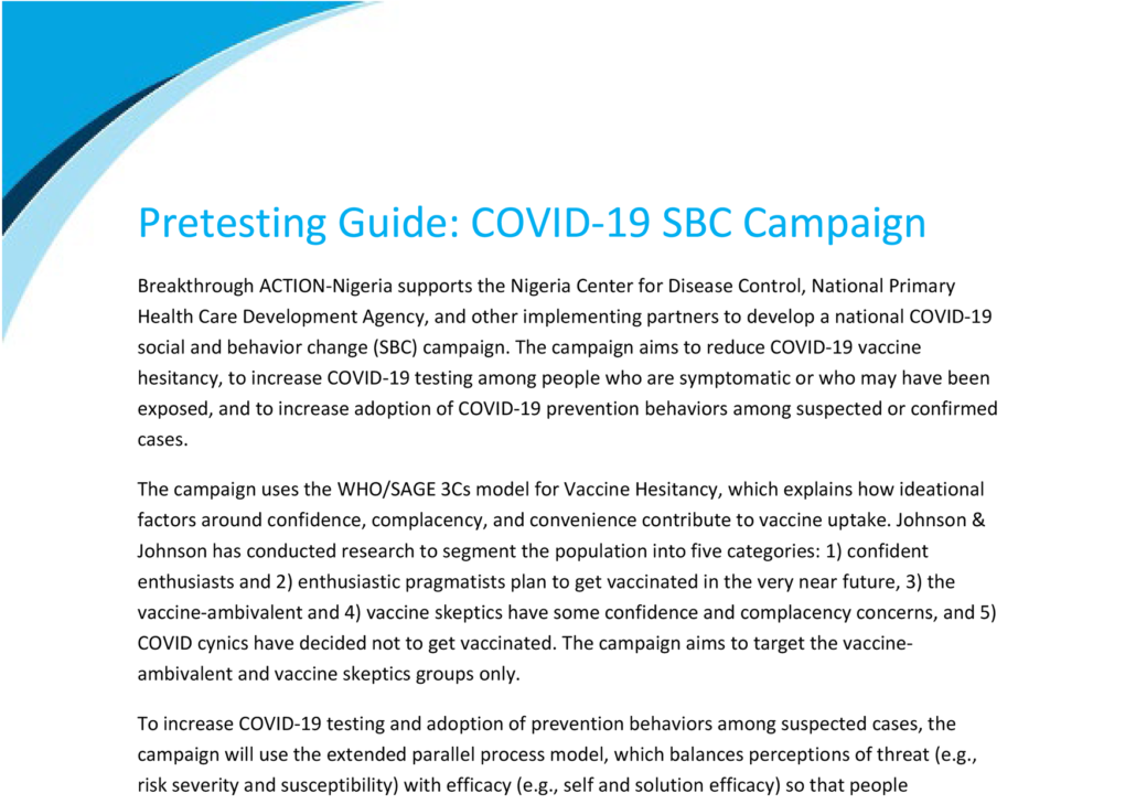 Pretesting Guide