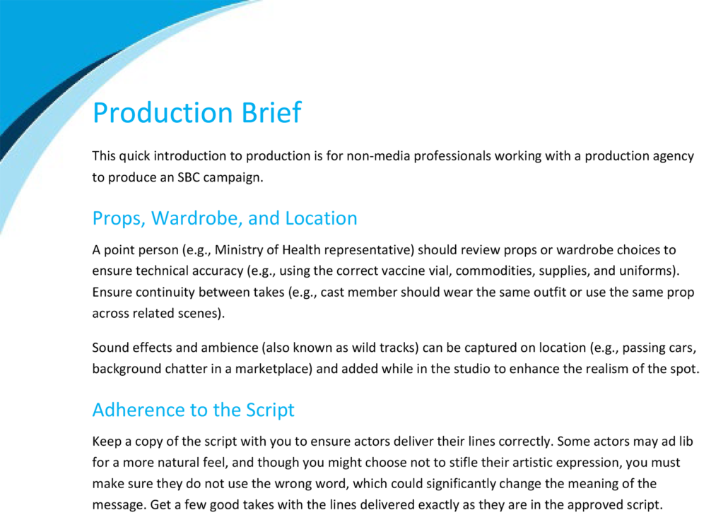 Production Brief