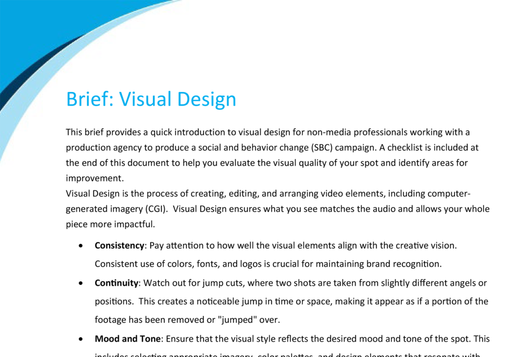 Visual Design Brief
