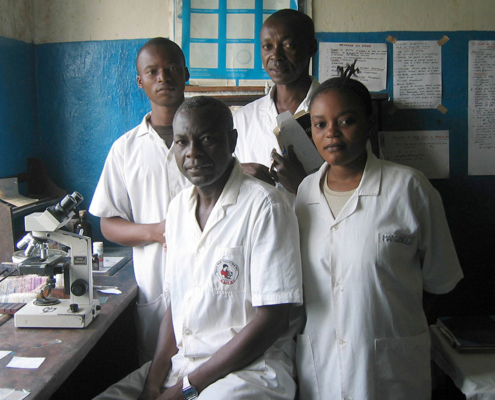 Four IMA World Health professionals in DRC