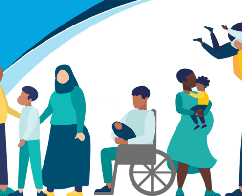 Graphic of several families